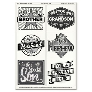 Easy Peely Sticker Stamps - Male Relatives